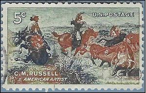 #1243 5c Charles M. Russell 1964 Used