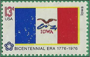 #1661 13c American Bicentennial Iowa 1976 Used