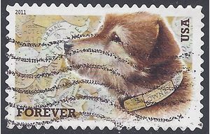 #4547 (44c Forever) Owney the Postal Dog 2011 Used