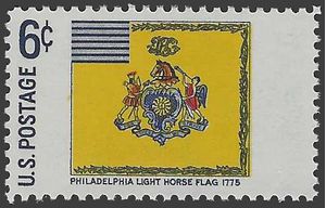 #1353 6c Historic American Flags Philadelphia Light Horse 1775 1968 Mint NH