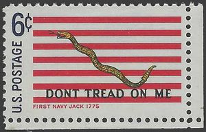 #1354 6c Historic American Flags Dont Tread on Me 1968 Mint NH