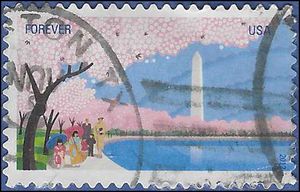 #4651 (45c Forever) Cherry Blossom Centennial  2012 Used