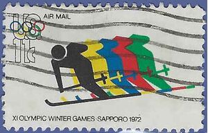 Scott C 85 11c US Air Mail 11th Olympic Games 1972 Used