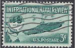 #1091 3c International Naval Review 1957 Used