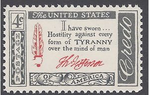 #1141 4c American Credo: Thomas Jefferson 1960 Mint NH