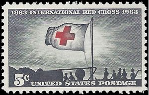 #1239 5c Red Cross Centenary 1963 Mint NH