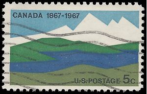 #1324 5c 100th Anniv. of Canada 1967 Used