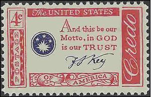 #1142 4c American Credo Francis Scott Key 1960 Mint NH