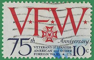 #1525 10c 75th Anniversary Veterans of Foreign Wars 1974 Used