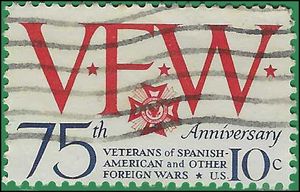 #1525 10c 75th Anniversary Veterans of Foreign Wars 1974 Used