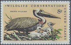 #1466 8c Wildlife Conservation: Brown Pelican 1972 Mint NH