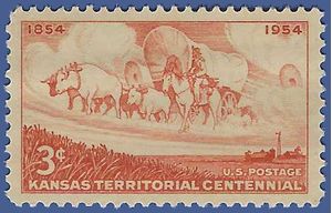 #1061 3c 100th Anniv. Establishment of the Kansas Territory 1954 Mint NH