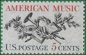 #1252 5c American Music Society 1964 Mint NH