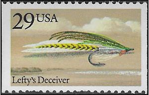 #2548 29c Fishing Flies Lefty's Deceiver Booklet Single 1991 Mint NH