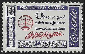 #1139 4c American Credo George Washington 1960 Mint NH