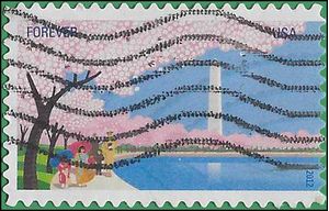 #4651 (45c Forever) Cherry Blossom Centennial  2012 Used