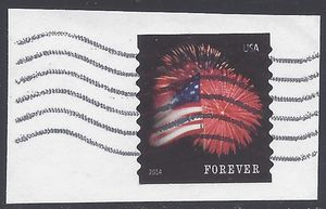 #4854 (49c Forever) Star Spangled Banner Coil Single 2014 Used