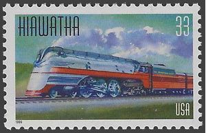 #3336 33c Famous Trains The Hiawatha 1999 Mint NH