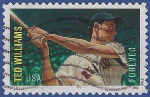 #4694 (45c) Major League Baseball All Stars Ted Williams 2012 Used