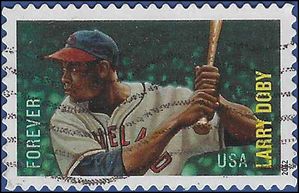 #4695 (45c Forever) Major League Baseball All-Stars - Larry Doby 2012 Used