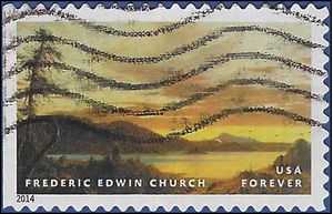 #4919 (49c Forever) Sunset, Frederic Edwin Church Booklet Single 2014 Used