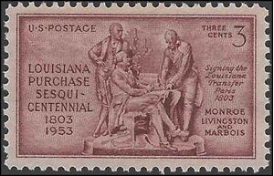 #1020 3c 150th Anniversary Louisiana Purchase 1953 Mint NH