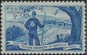 #1024 3c 25th Anniversary Future Farmers of America 1953 Mint NH