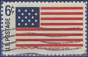 #1346 6c Historic American Flags Fort McHenry 1795-1818 1968 Used