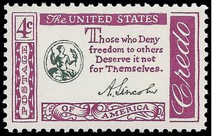 #1143 4c Abraham Lincoln American Credo 1960 Mint NH