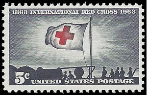 #1239 5c Red Cross Centenary 1963 Mint NH