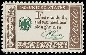 #1140 4c American Credo Benjamin Franklin 1960 Mint NH