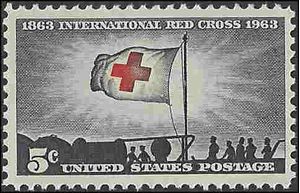 #1239 5c Red Cross Centenary 1963 Mint NH