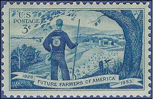 #1024 3c 25th Anniversary Future Farmers of America 1953 Mint NH