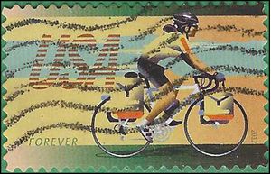 #4689 (45c Forever) Bicycling Road Racer 2012 Used