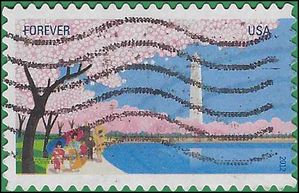 #4651 (45c Forever) Cherry Blossom Centennial  2012 Used