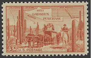 #1028 3c Gadsden Purchase Centenary 1953 Mint NH