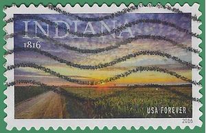 #5091 (47c Forever) Indiana Statehood 2016 Used