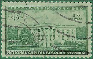 # 990 3c National Capital Sesquicentennial Executive Mansion 1950 Used