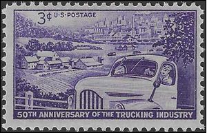 #1025 3c Trucking Industry 1953 Mint NH