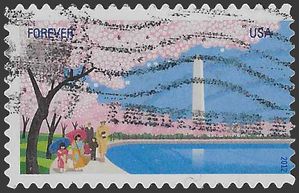 #4651 (45c Forever) Cherry Blossom Centennial  2012 Used