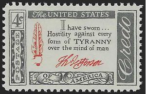 #1140 4c American Credo Benjamin Franklin 1960 Mint NH