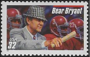 #3148 32c Red Bar Bear Bryant w/Red bar 1997 Mint NH