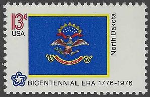 #1671 13c American Bicentennial North Dakota 1976 Mint NH