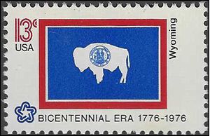 #1676 13c American Bicentennial Wyoming 1976 Mint NH