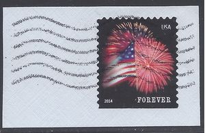 #4869 (49c Forever) Star Spangled Banner Booklet Single 2014 Used