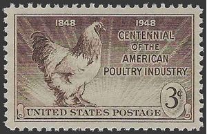 # 968 3c Poultry Industry Centennial 1948 Mint NH