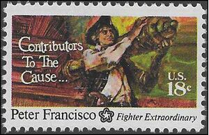 #1562 18c American Bicentennial Peter Francisco 1975 Mint NH