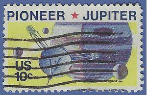 #1556 10c US Space Satellite Pioneer 10 1975 Used