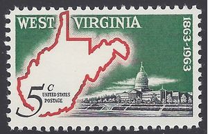 #1232 5c West Virginia Statehood 1963 Mint NH