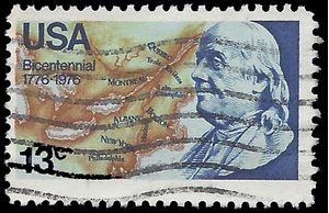 #1690 13c Benjamin Franklin 1976 Used